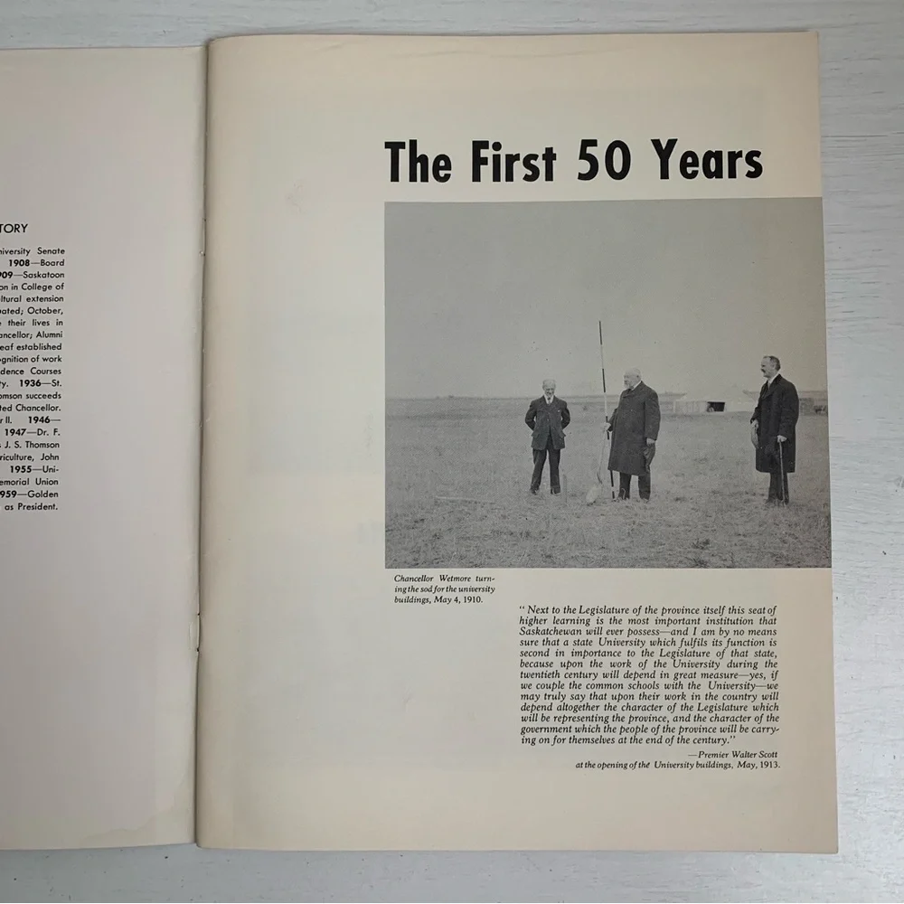 Vintage University of Saskatchewan 1909-1959 50th Anniversary Booklet - Picture 4 of 15